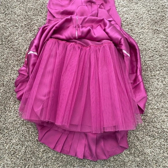 Nicole Miller Collection Silk Dress Pink Fuchsia Size 2 Formal Prom Dance Party - Picture 15 of 15